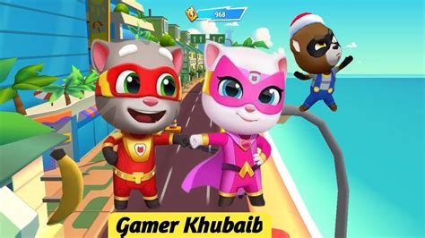 Talking Tom Hero Dash Gameplay Walkthrough Unlock Super Angela Ios Android Games P 94 Youtube