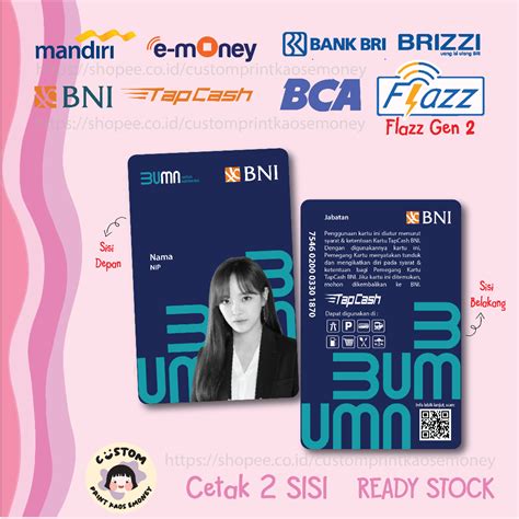 Jual Kartu E Money E Toll Id Card Bni Bank Bumn Mandiri Emoney Bni