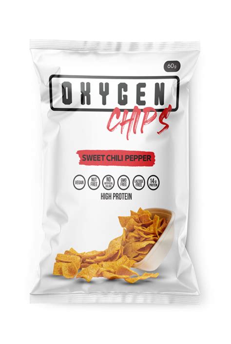 Oxygen High Protein Chips Sweet Chili Pepper Flavor 60g Health Shack