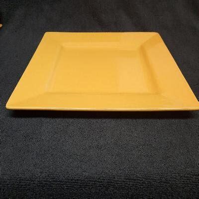 Tabletops Gallery Dark Butter Color Pattern Square Dinnerware Plate