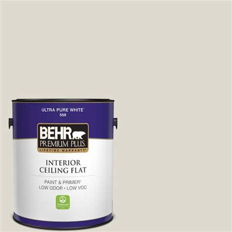 Behr Premium Plus Gal Mq Ginger Sugar Ceiling Flat Interior