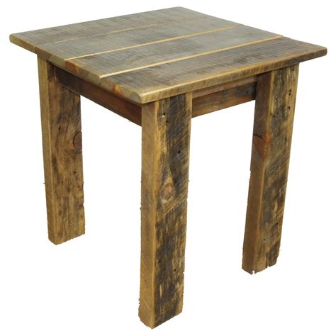 Simple Reclaimed Barnwood End Table | Four Corner Furniture | Bozeman MT