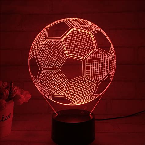 3d Led Lampe Football Optique Illusion Veilleuse Lampe De Nuit Pour