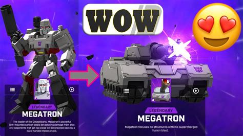 Megatron Is Incredible Strong Transformers Tactical Arena Mobile