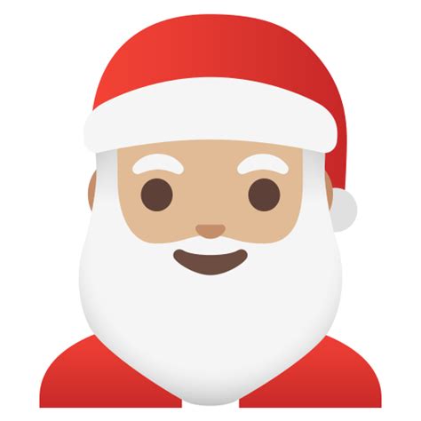 Père Noël Peau Moyennement Claire Emoji