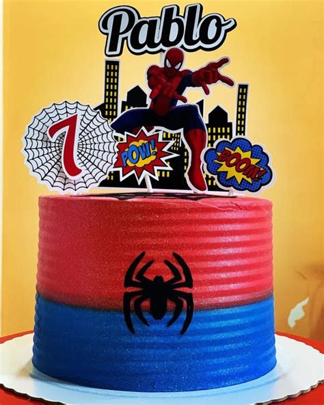 Bolo Do Homem Aranha Simples Redondos Quadrados