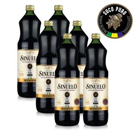 Suco De Uva Tinto Integral Sinuelo Caixa 6 X 1L Submarino