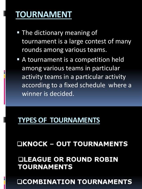 Types of Tournament | Download Free PDF | Tournament | Competition