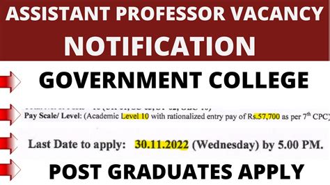 With Only Pg Rs Pm Permanent Assistant Professor Vacancy In