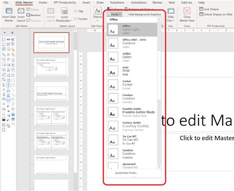 Change The Default Font In Powerpoint Text Boxes Within Powerpoint ...