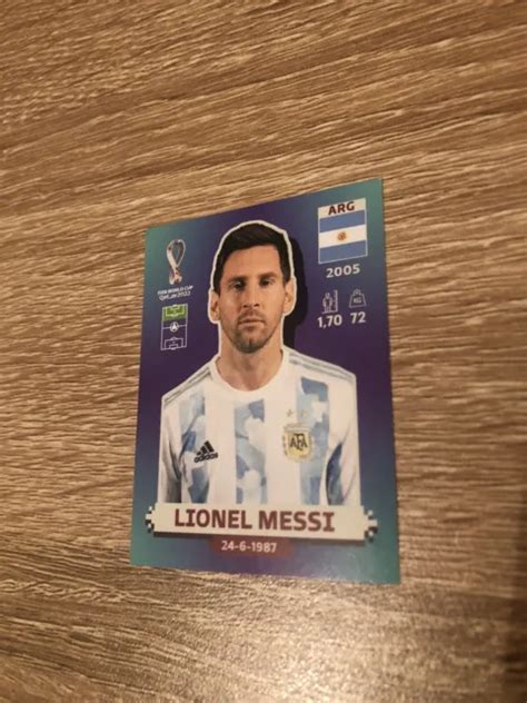 Lionel Messi Qatar Panini World Cup Sticker Arg Picclick Uk