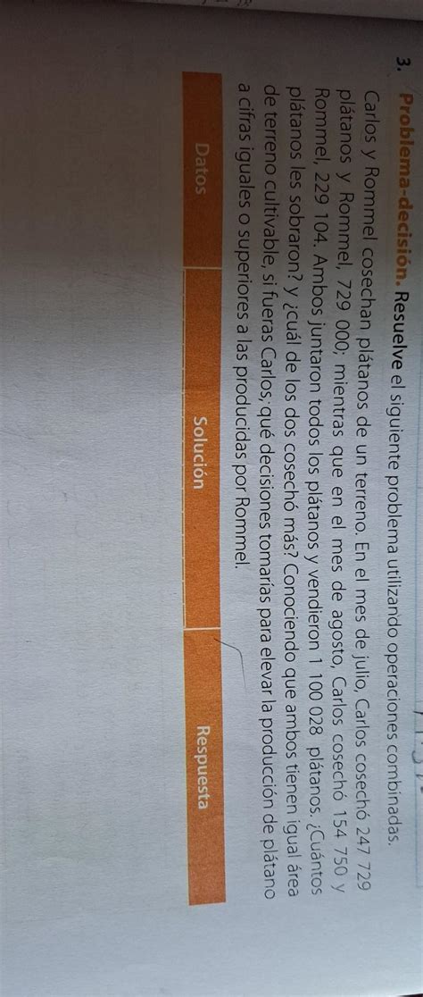 Problema Decisi N Resuelve El Siguiente Problema Utilizando Operaciones