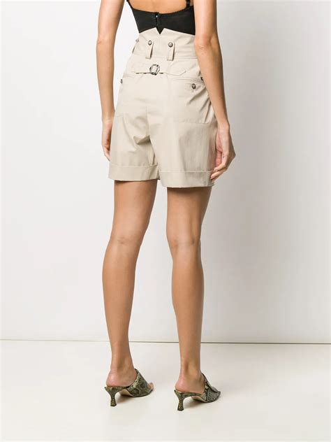 Dolce Gabbana Short Cintura Alta Nude De Algodão Neutro FARFETCH BR