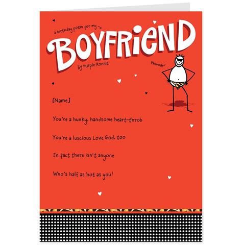 Funny Birthday Poems For A Boyfriend - Birthday