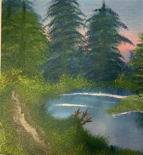 Bob Ross Inspired Oil Painting 2074598773