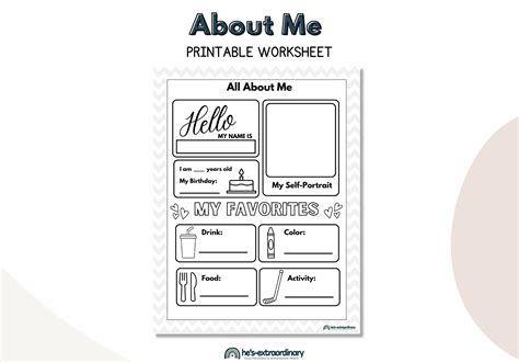 Free All About Me Worksheet For Adults Download Free All About Me