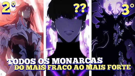 TODOS OS MONARCAS DE SOLO LEVELING RANQUEADOS DO MAIS FRACO AO MAIS