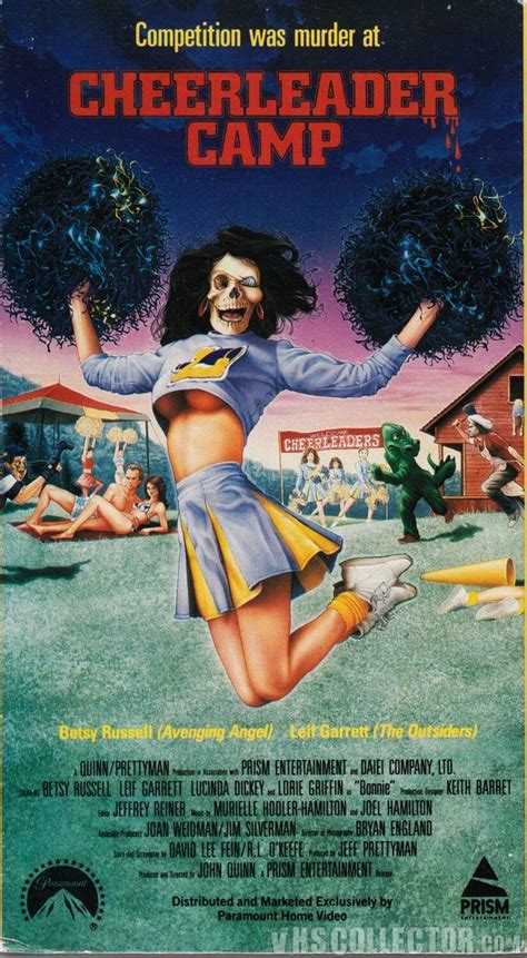 A Movie Poster For Cheerleader Camp With A Woman Dressed As A Skeleton Holding Two Pom Poms