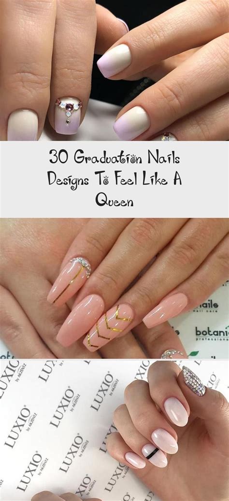 30 Graduation Nails Designs To Feel Like A Queen Nail Art Desing In 2020 Graduation Nails