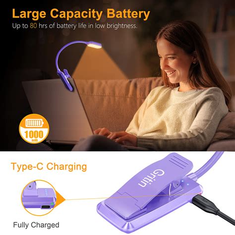 Gritin 16 Led Rechargeable Book Light For Reading In Bed