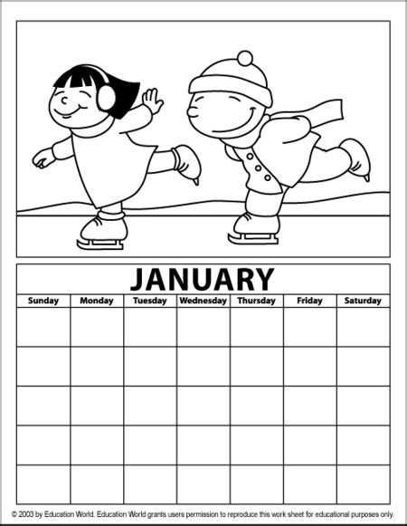 Get January Coloring Pages PNG