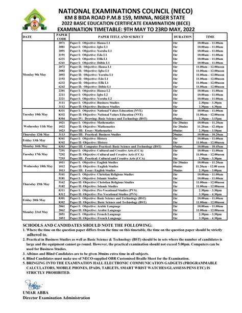 Waec Time Table For Bari Mariel