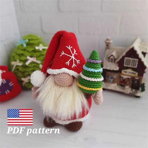 Scandinavian Christmas Gnome Crochet Pattern Printable Pdf Amigurumi Today Shop