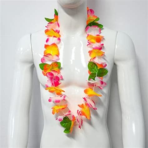 AWCIGG 12 Stück Hawaiikette Blumenkette Hawaii Ketten Hochdichtem