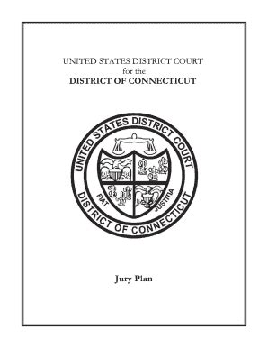 Fillable Online Ctd Uscourts Jury Plan District Of Connecticut Ctd