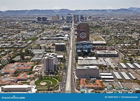 Downtown Phoenix Skyline stock image. Image of transportation - 25841263