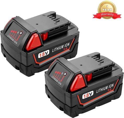 2pack M18 30ah Lithium Ion Replacement Battery For 18v Milwaukee M18 Series