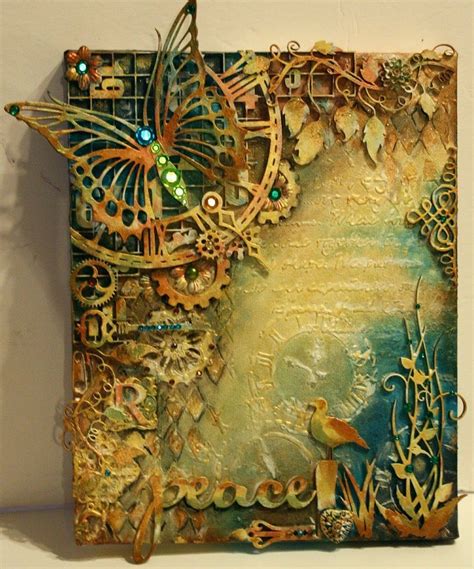 Unknown Mixed Media Canvas Tutorial Mixed Media Crafts Mixed Media