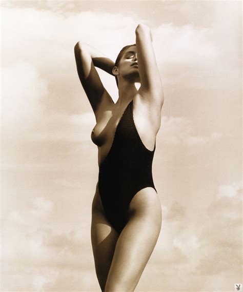 Sexy Celebrity Cindy Crawford Posing Naked For The Black And White Photo Shoot CoedCherry