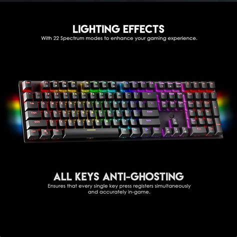 Fantech MAXFIT 108 Gaming RGB Mechanical Keyboard Support Macro Anti