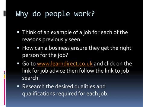 Ppt Why Do People Work Powerpoint Presentation Free Download Id