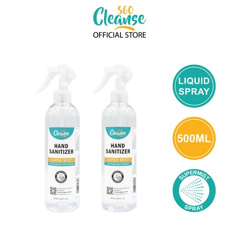 Cleanse Super Mist Hand Sanitizer Alcohol Liquid Spray Ml