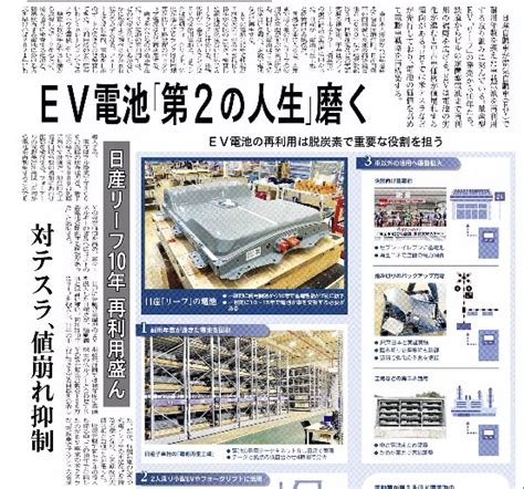 Nikkei Business Daily（日経産業新聞） On Twitter 【19日の紙面】 日産自動車は電気自動車リーフを取り扱い