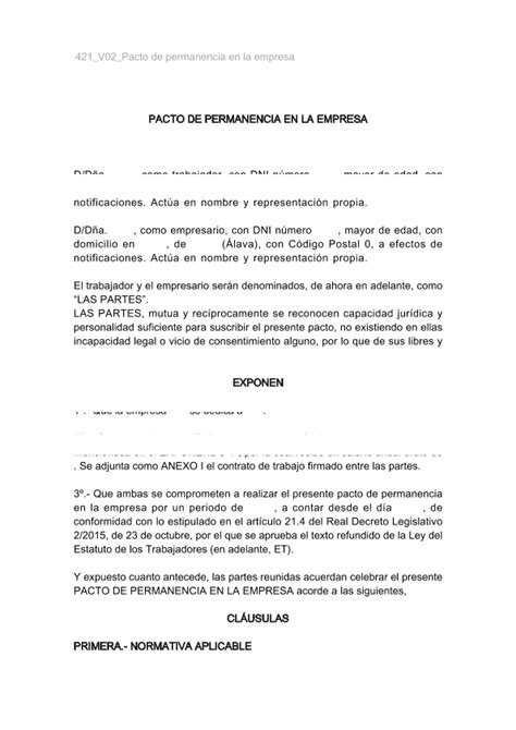 Cómo funciona el pacto de permanencia en la empresa 2025