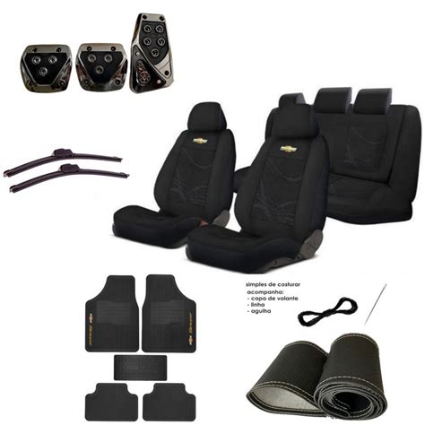 Kit Capas Automotiva Para Banco Em Tecido Grosso Original Tapete