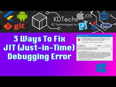 Fix Just In Time Jit Debugging Error Expert Solution Working