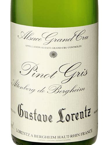 Gustave Lorentz Pinot Gris Alsace Grand Cru Altenberg De Bergheim Vivino