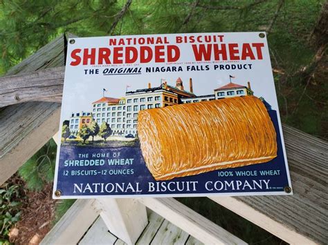 National Biscuit Shredded Wheat Ande Rooney Porcelain Enameled