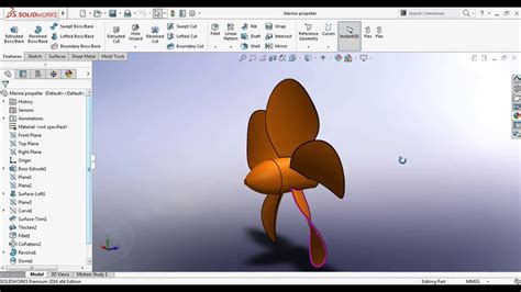 Solidworks Tutorial How To Make Marine Propeller Youtube