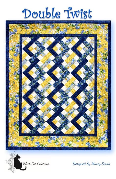 Double Twist Downloadable Pattern Quilt Patterns Digital Quilt Pattern Quilts