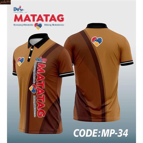 Jucidao Matatag Uniform Sublimation Deped Badge Tshirt For Men And