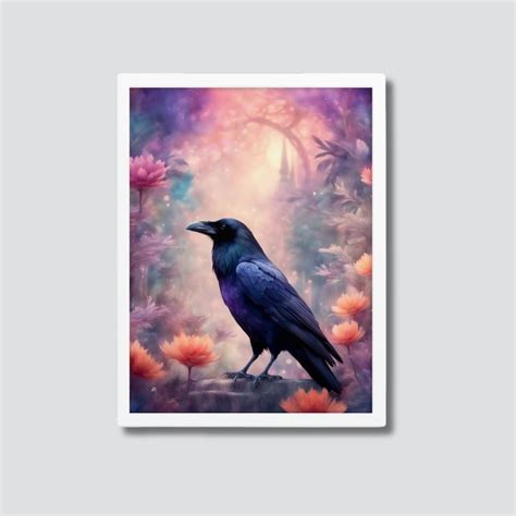 Bird Collection: Raven Digital Art, Digital Print, Printable Art, Digital Download, Wall ...