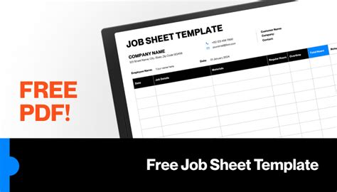 Job Sheet Template | Free PDF Download | Tradify™