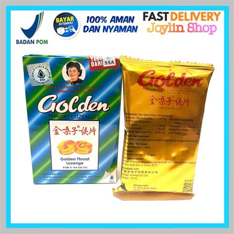 Jual Golden Throat Lozenges Permen Pereda Sakit Tenggorokan Shopee