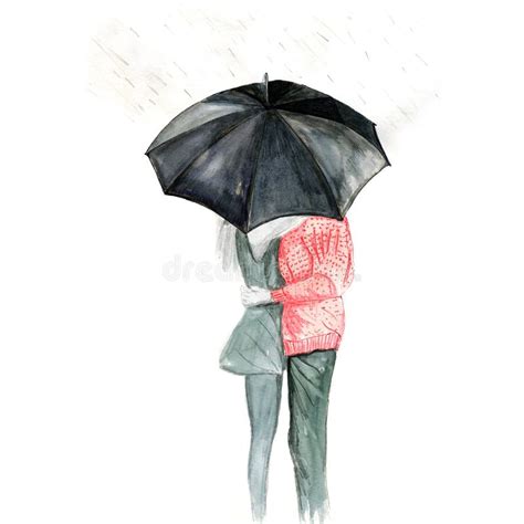 Boy Girl Love Under Umbrella Rain Stock Illustrations 363 Boy Girl Love Under Umbrella Rain