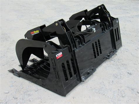 72″ Severe Duty Rock Bucket Grapple With Teeth Fits Skid Steer Quick